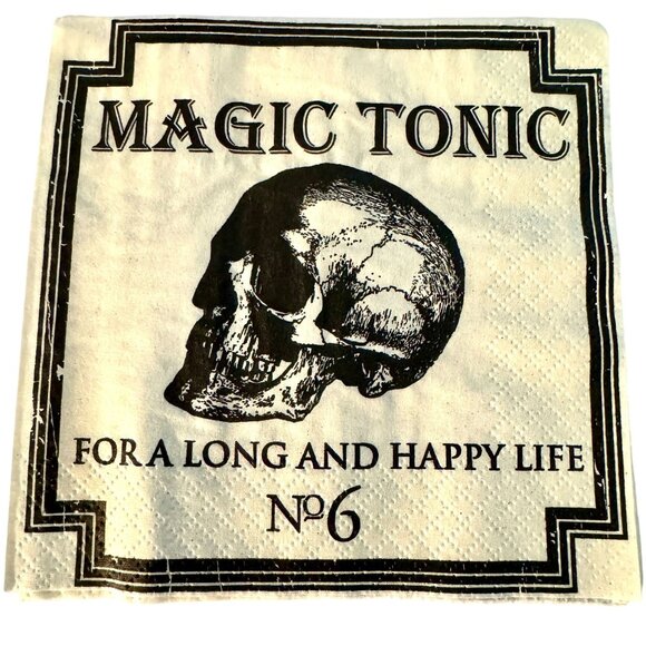 Halloween Napkins Gothic Themed Black & White Lot Of 12 For Collage Mixed Media - Picture 4 of 10